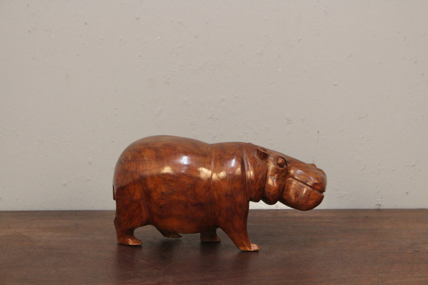 Hand-Carved Hector the Hippo