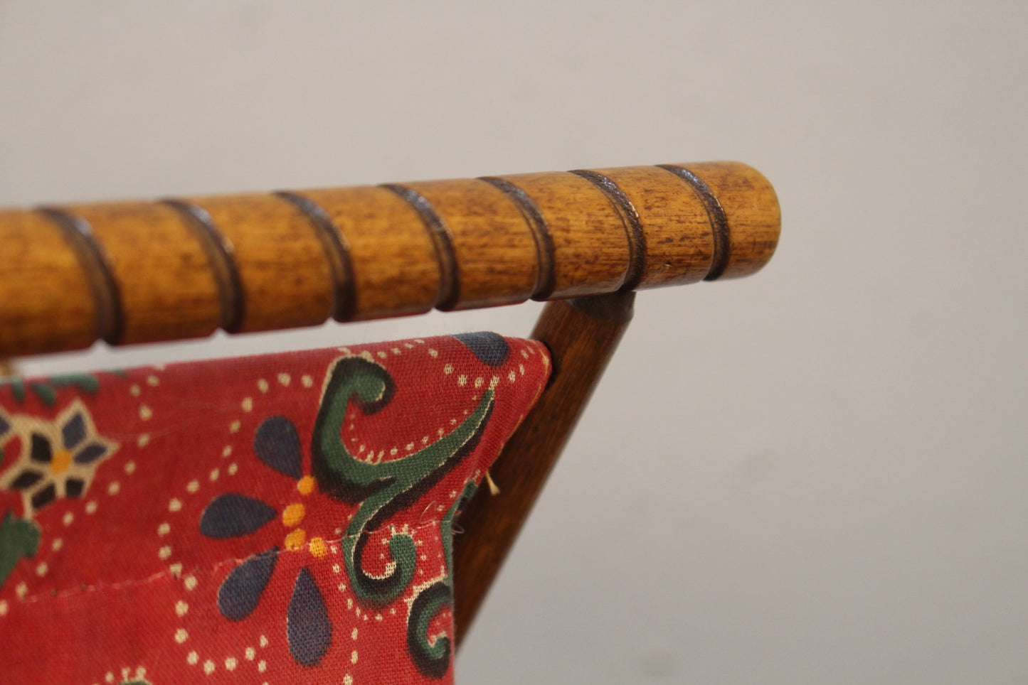 Wood & Paisley Folding Floor Basket
