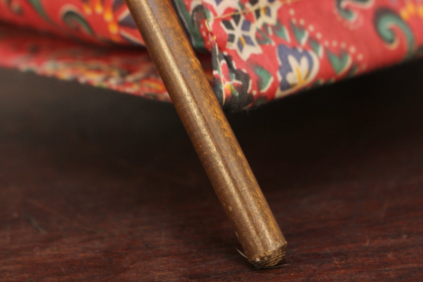 Wood & Paisley Folding Floor Basket