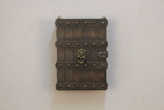 Compact Wall-Hanging Wooden Bar Cabinet
