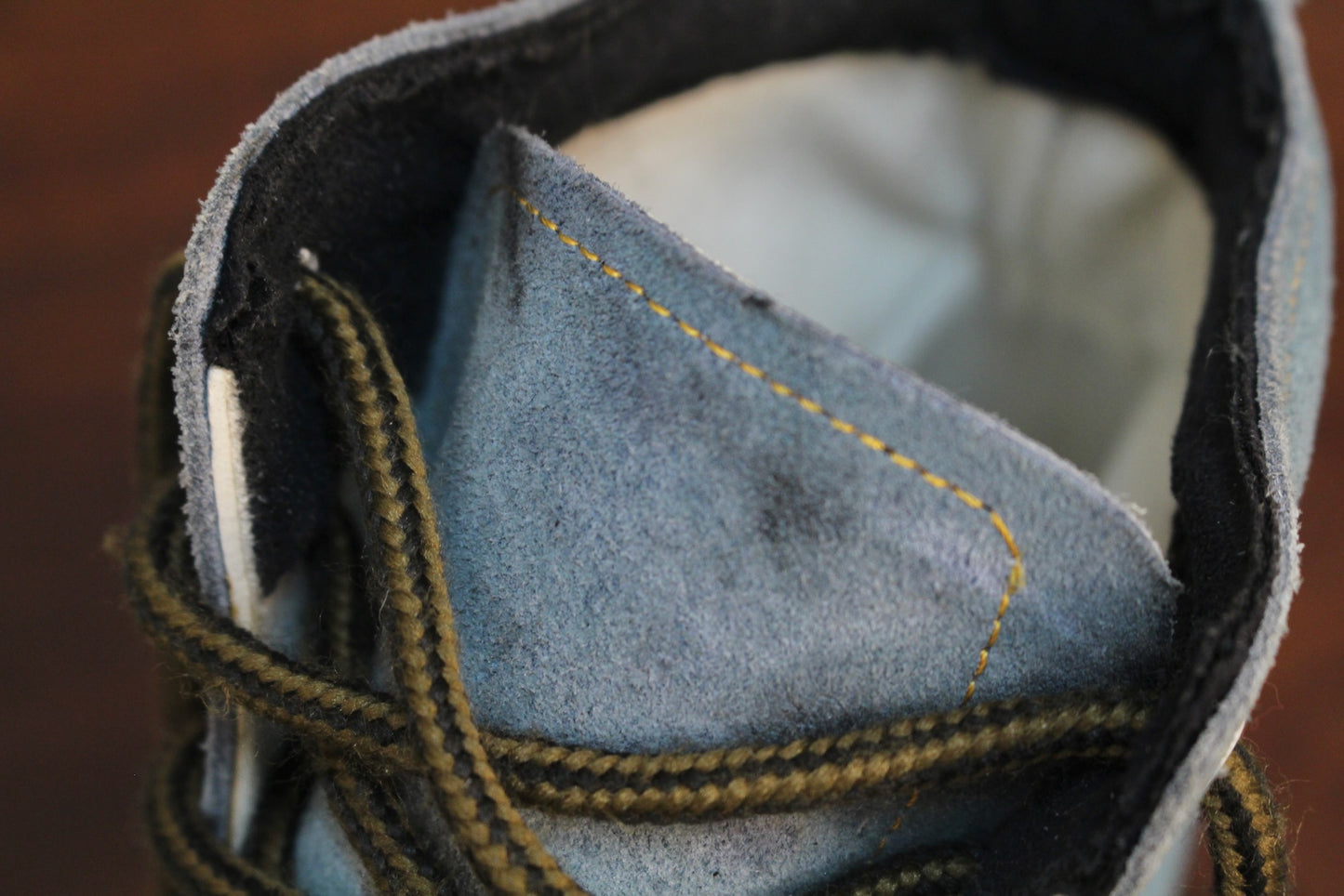 Pair of Blue Suede Roller Skates