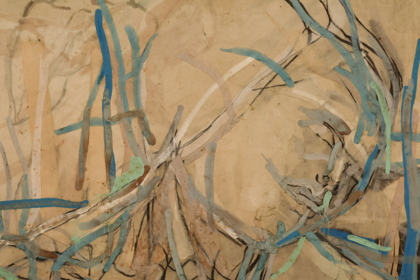 "Bather" Mixed Media Painting