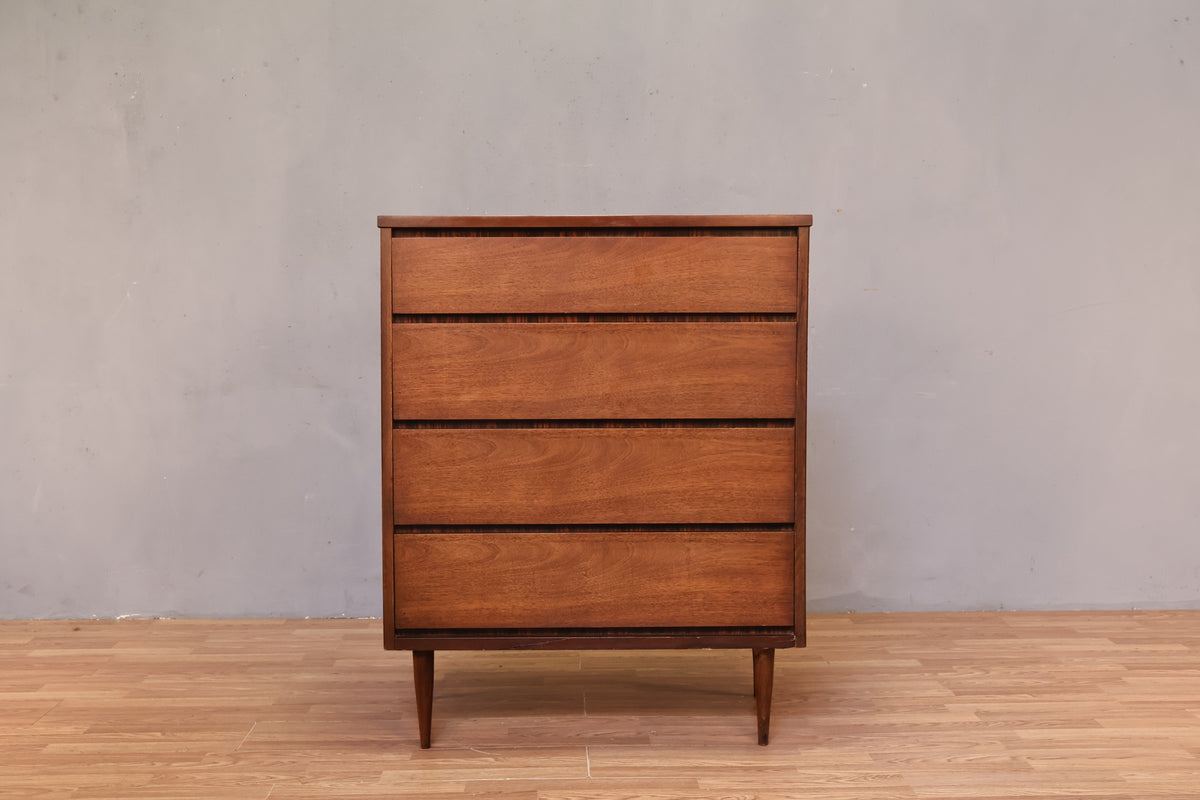 Bassett Walnut 4-Drawer Dresser