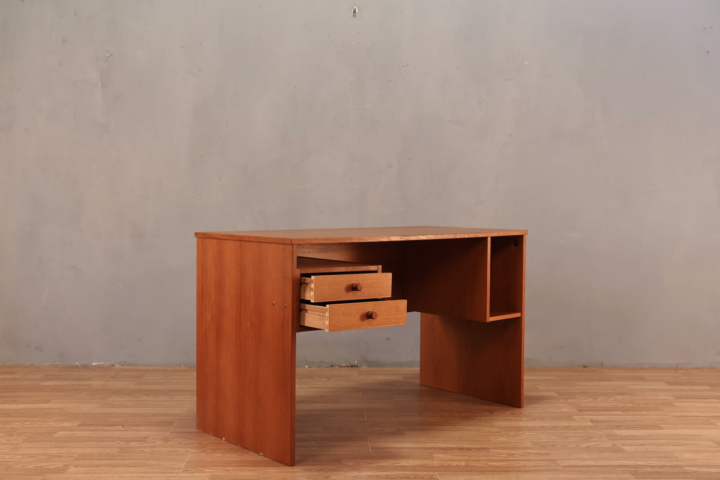 Teak 2-Drawer Desk