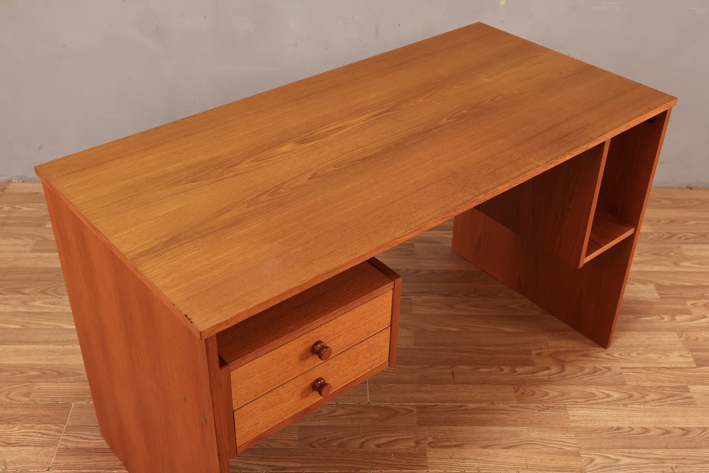 Teak 2-Drawer Desk