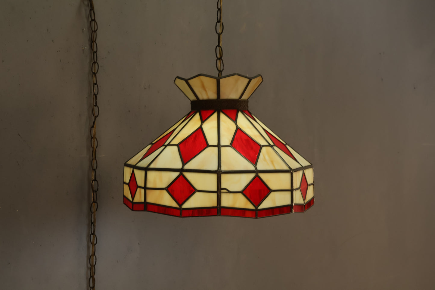 Cherry Vanilla Stained Glass Swag Lamp
