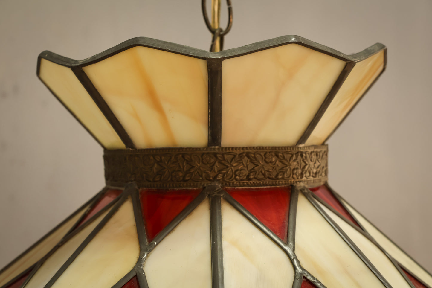 Cherry Vanilla Stained Glass Swag Lamp