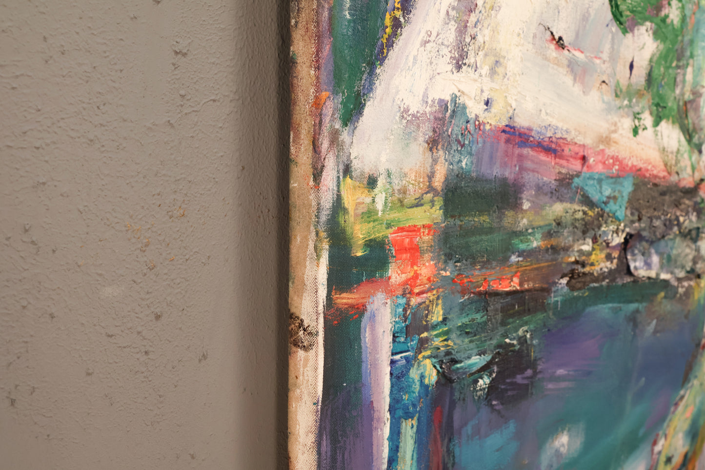 Large "Sneaking Treats" Abstract Painting