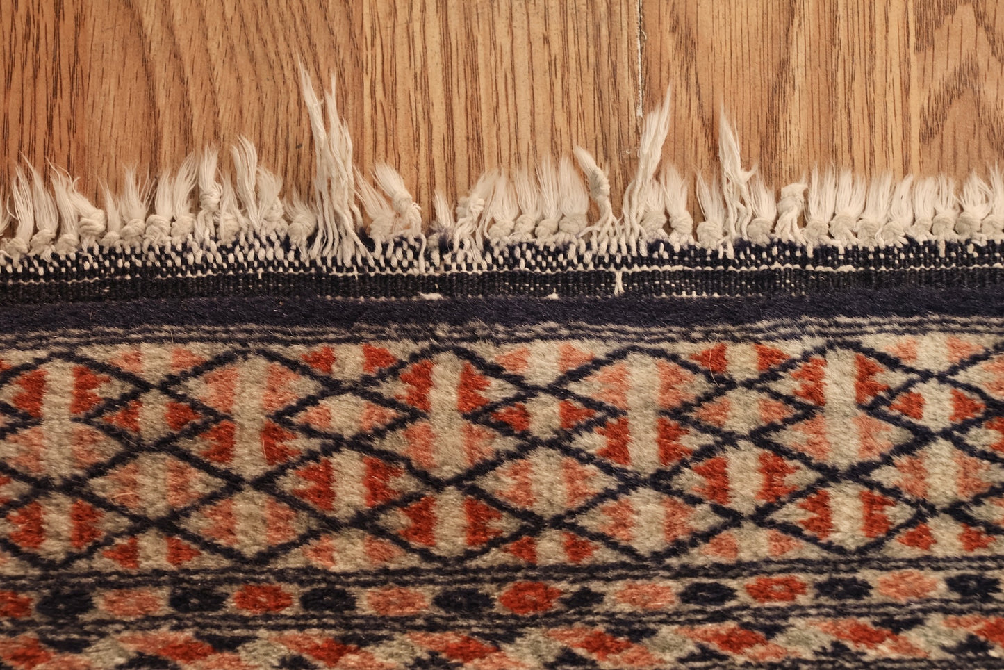 Navy Medallion Wool Area Rug