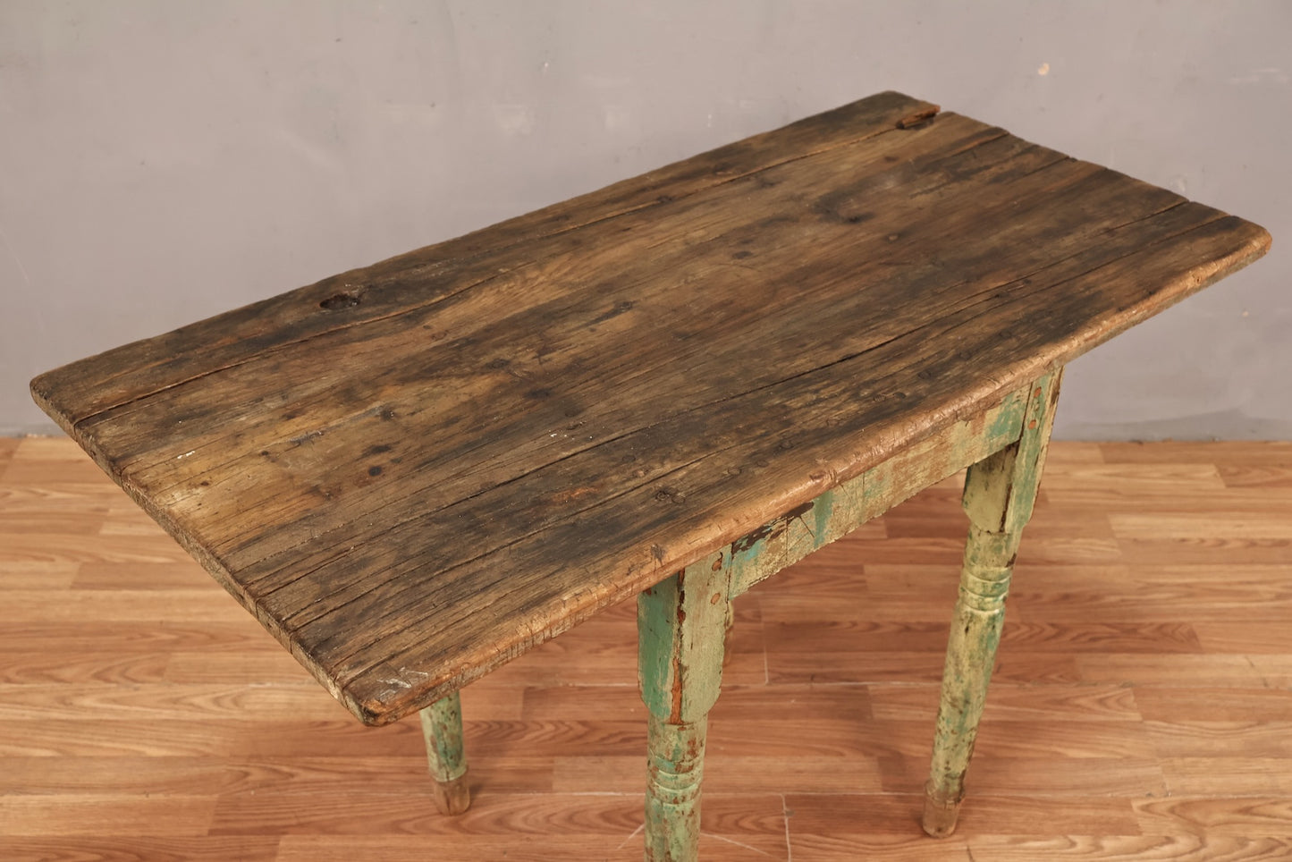 Distressed Farmhouse Green Kitchen Table