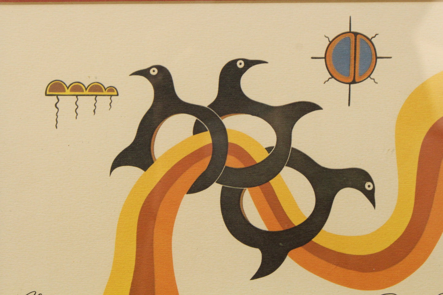 "Flock" 1973 Jackson Beardy Serigraph