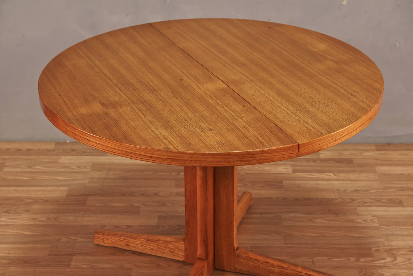 Teak Round Dining Table with Leaf