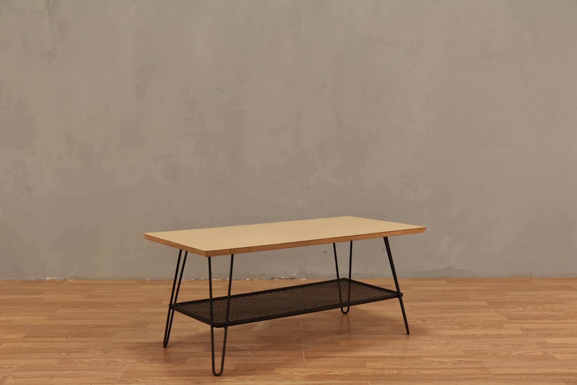 Atomic Iron & Laminate 2-Tier Coffee Table – Furnish Green
