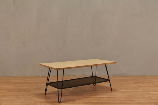 Atomic Iron & Laminate 2-Tier Coffee Table