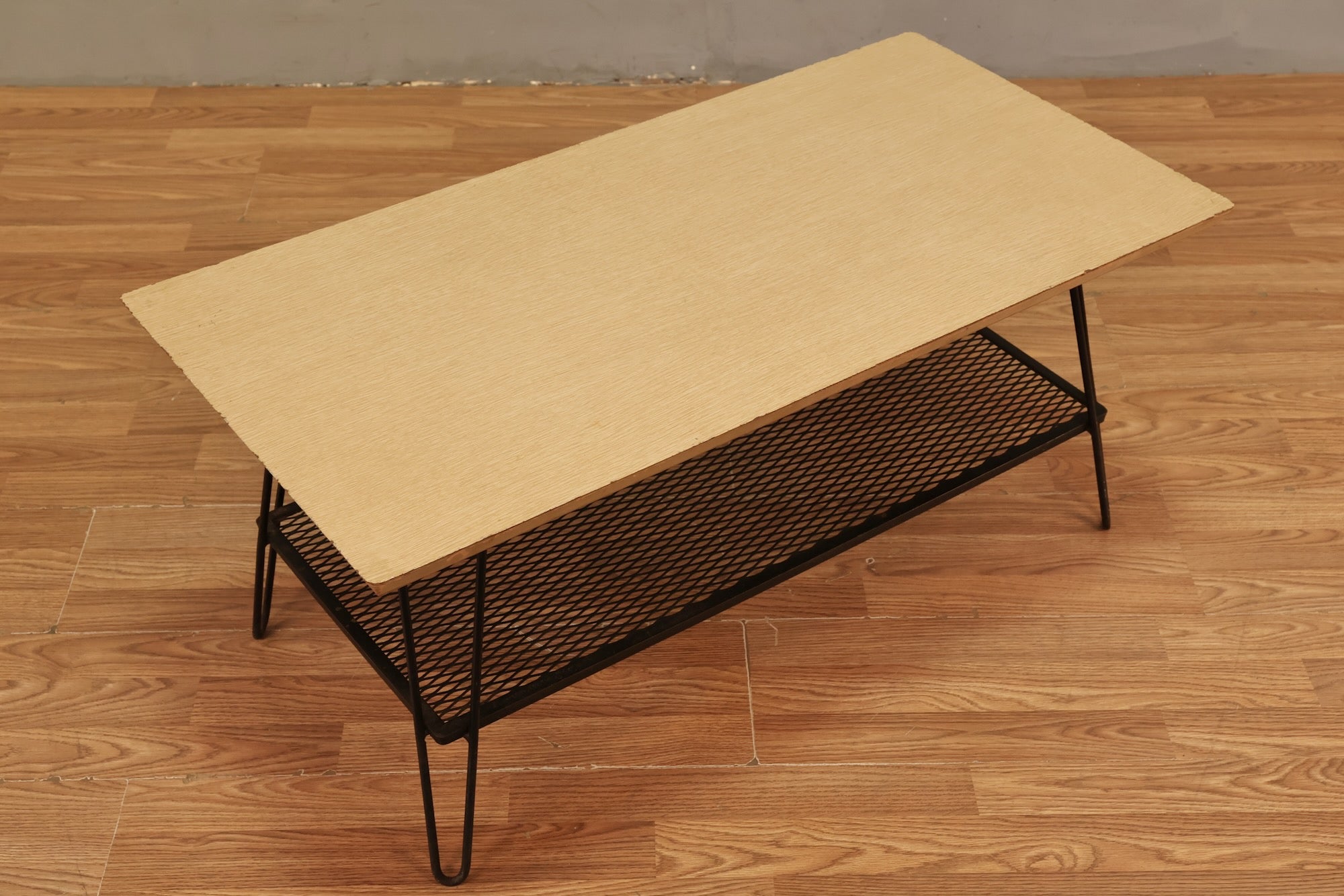 Atomic Iron & Laminate 2-Tier Coffee Table – Furnish Green