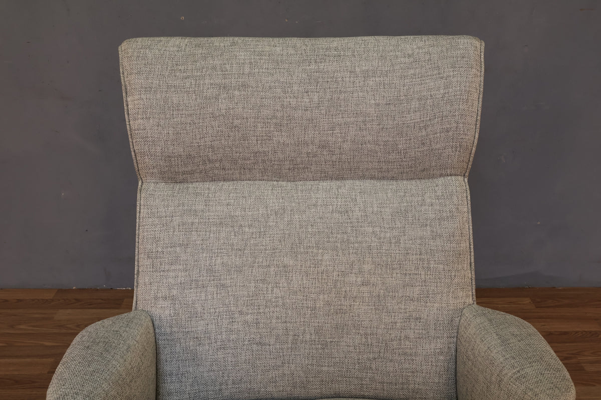 Modern Dove Gray Tweed Lounge Chair - ONLINE ONLY