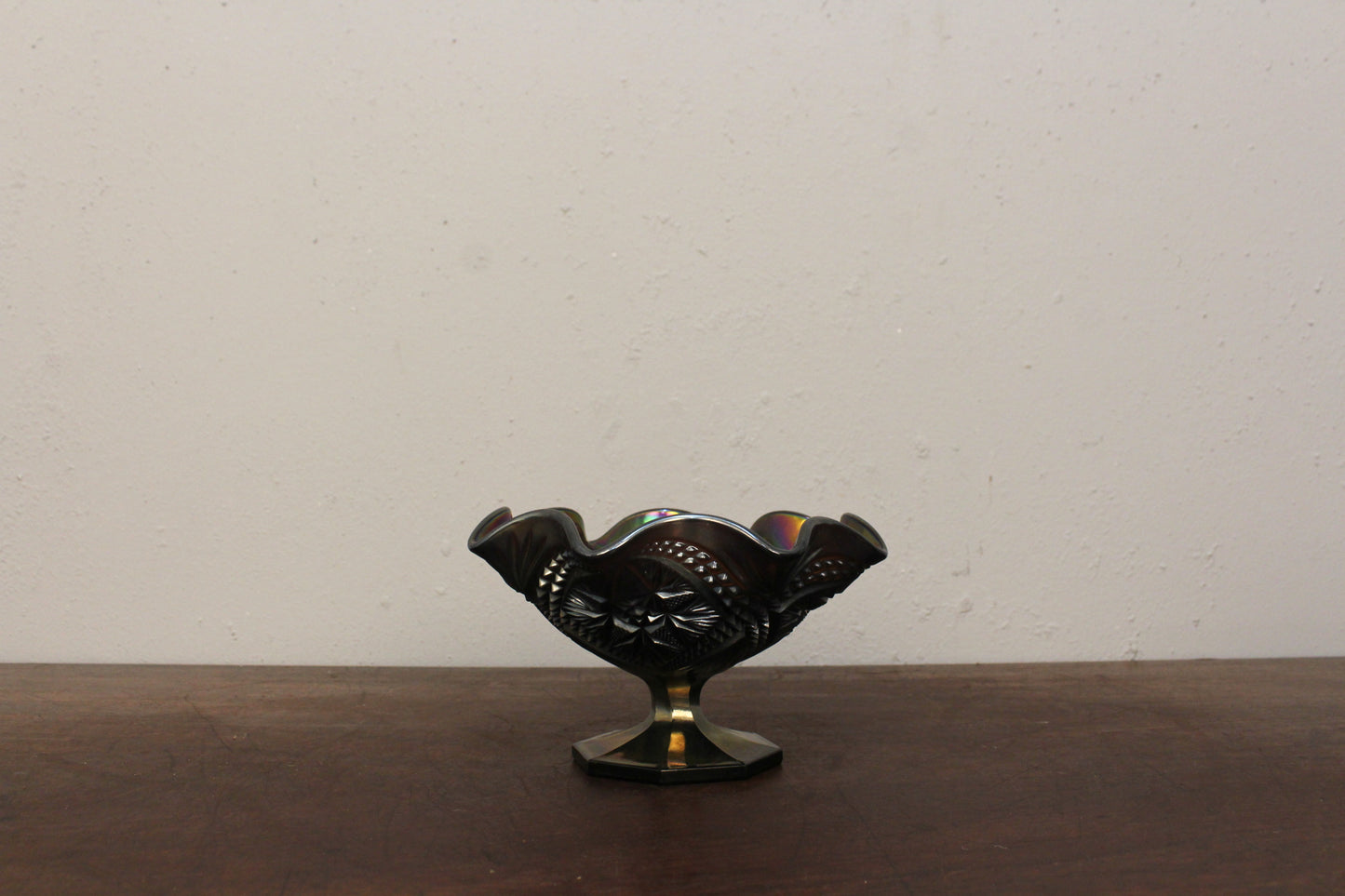 Amethyst Carnival Glass Bowl