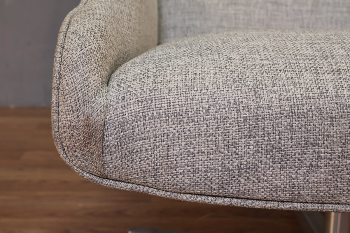 Modern Dove Gray Tweed Lounge Chair - ONLINE ONLY
