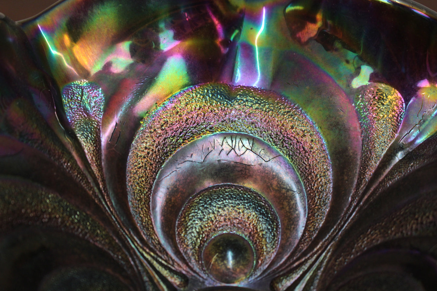 Amethyst Carnival Glass Bowl