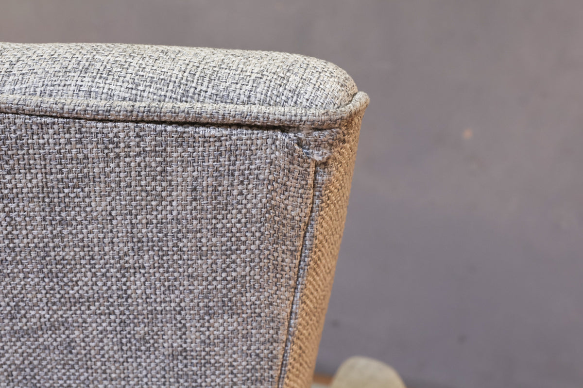 Modern Dove Gray Tweed Lounge Chair - ONLINE ONLY