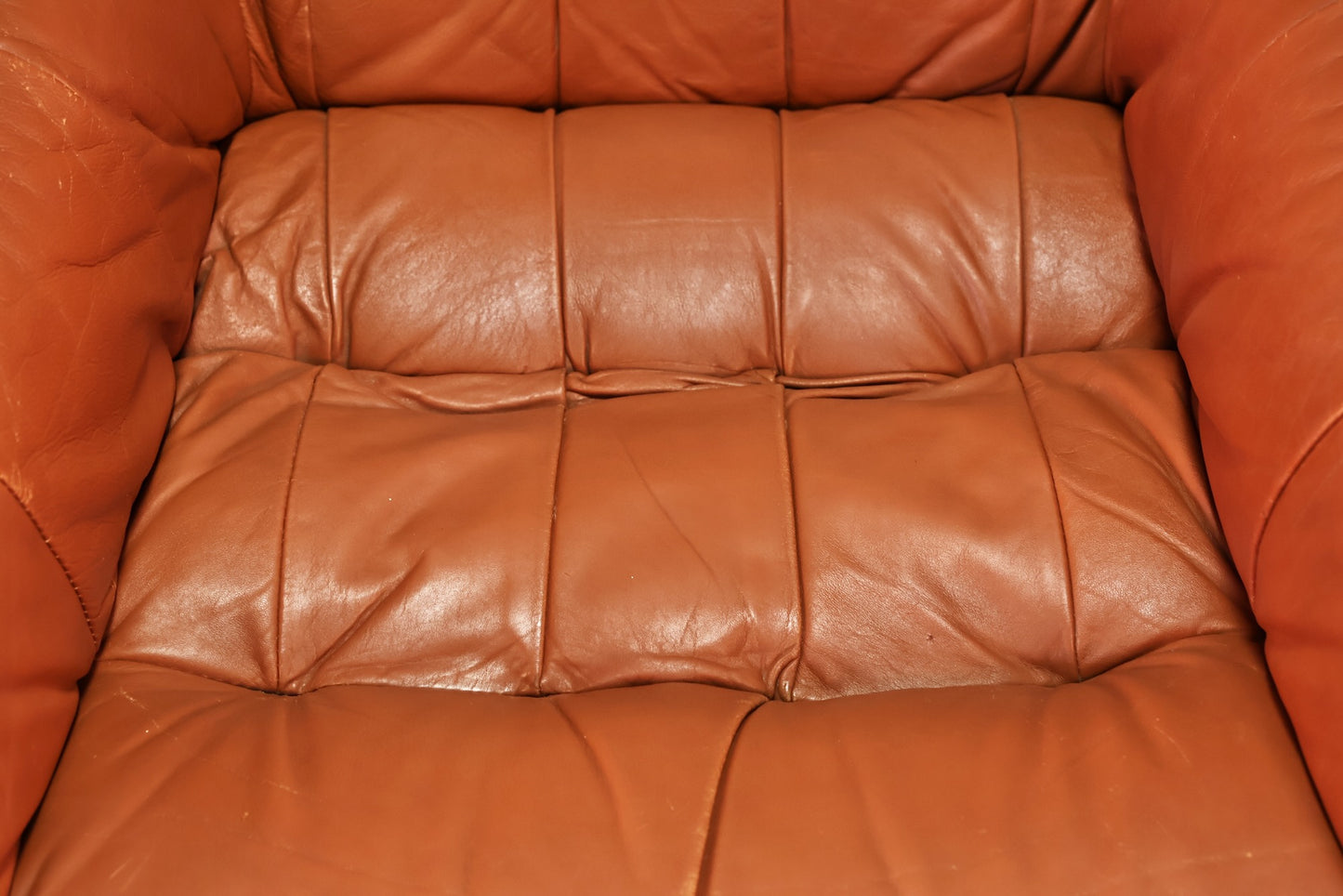 Brazilian Russet Leather Lounge Chair & Ottoman - ONLINE ONLY