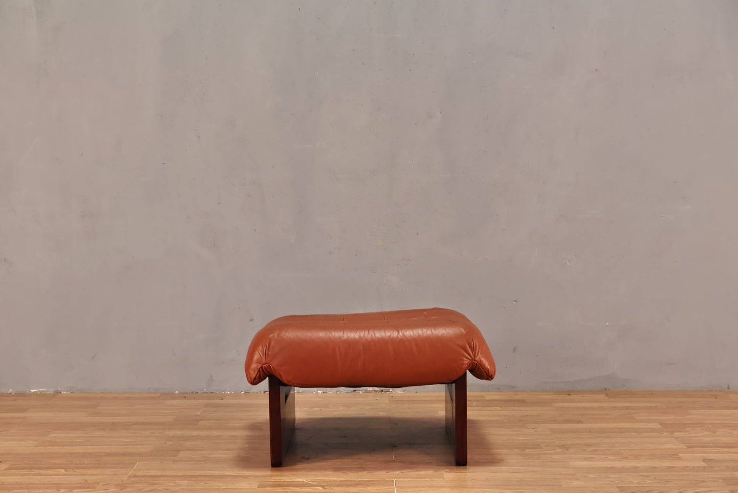 Brazilian Russet Leather Lounge Chair & Ottoman - ONLINE ONLY