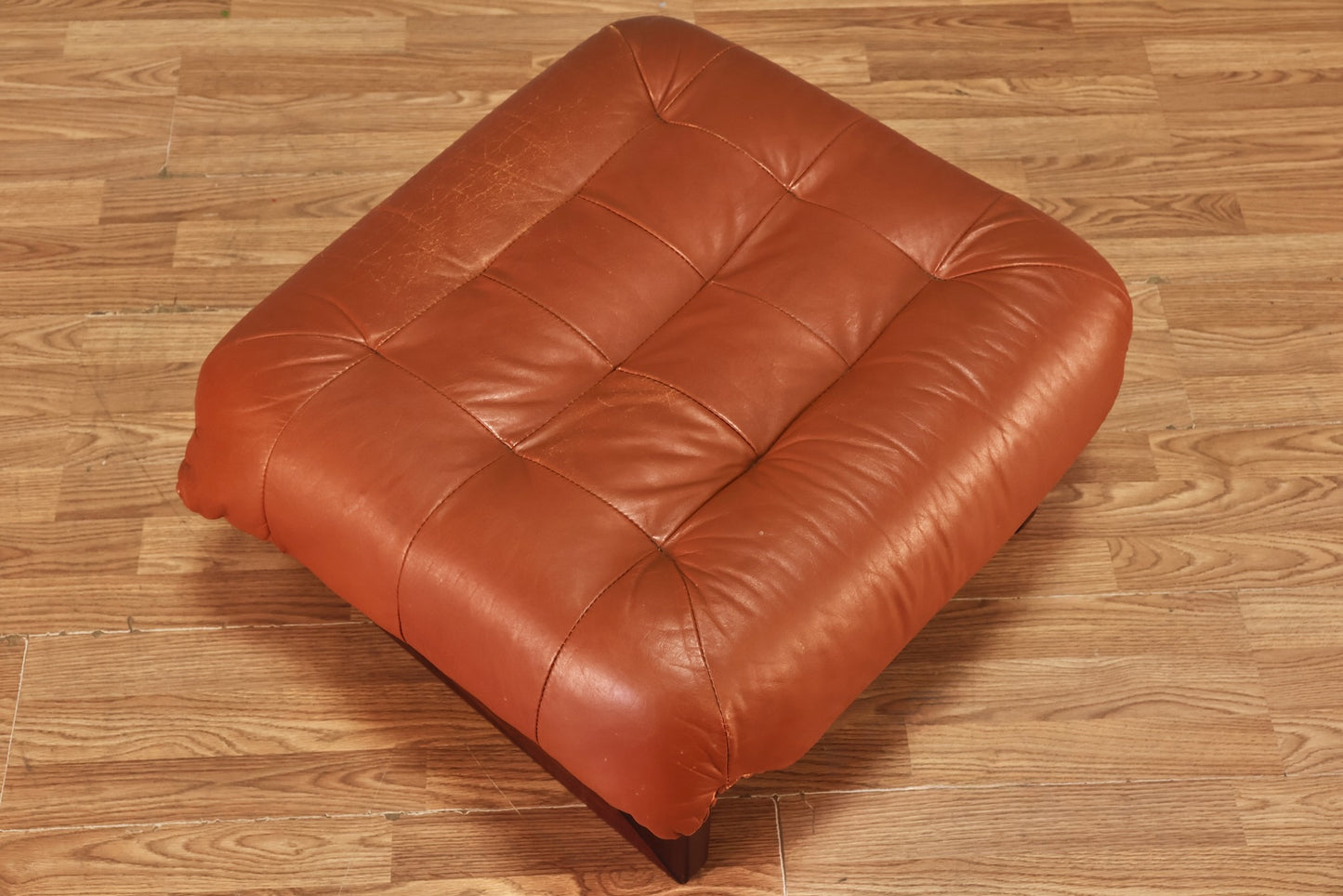 Brazilian Russet Leather Lounge Chair & Ottoman - ONLINE ONLY