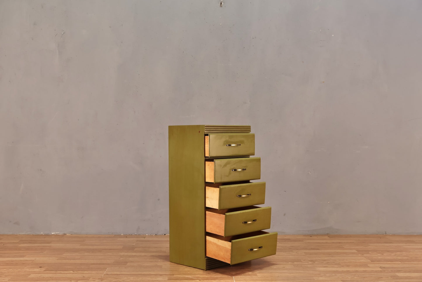 Slim Olive 5-Drawer End Table - ONLINE ONLY