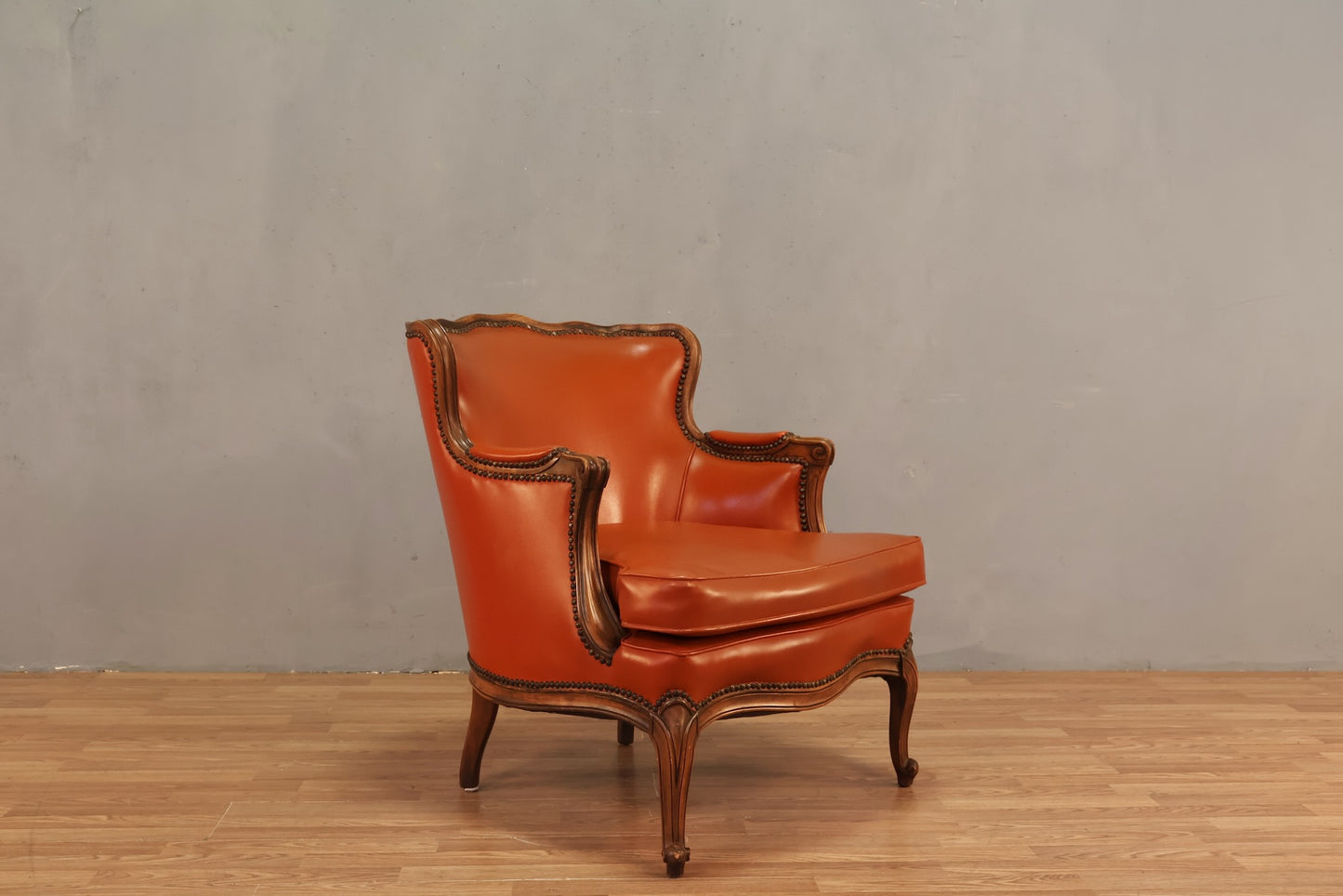 Papaya Vinyl Club Chair