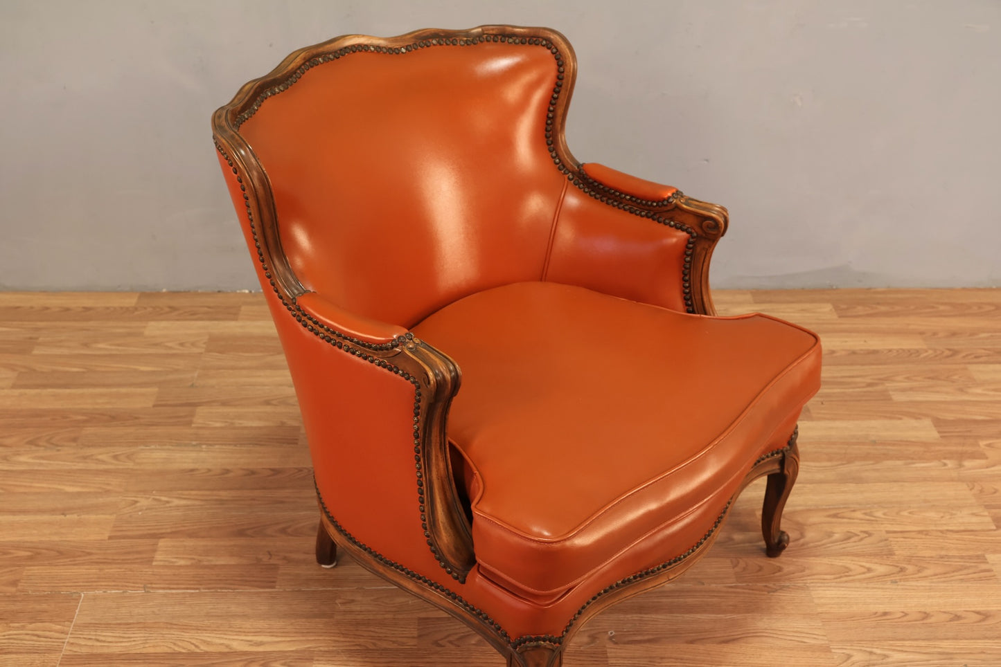 Papaya Vinyl Club Chair
