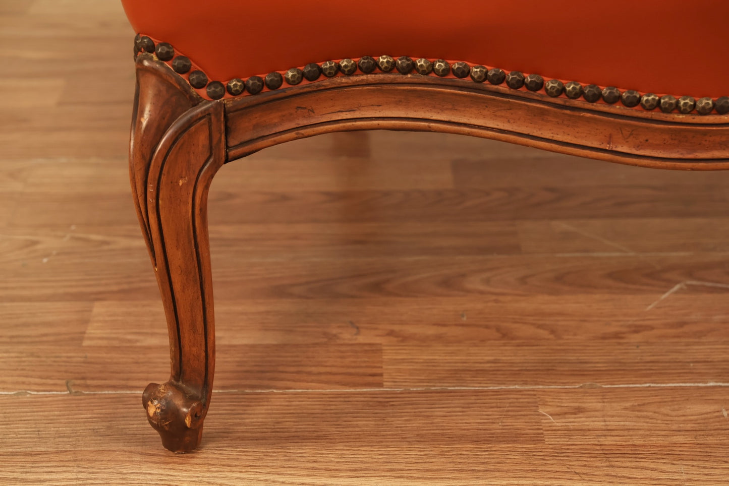 Papaya Vinyl Club Chair