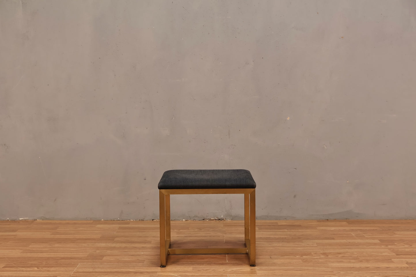 Navy & Brushed Brass Stool - ONLINE ONLY