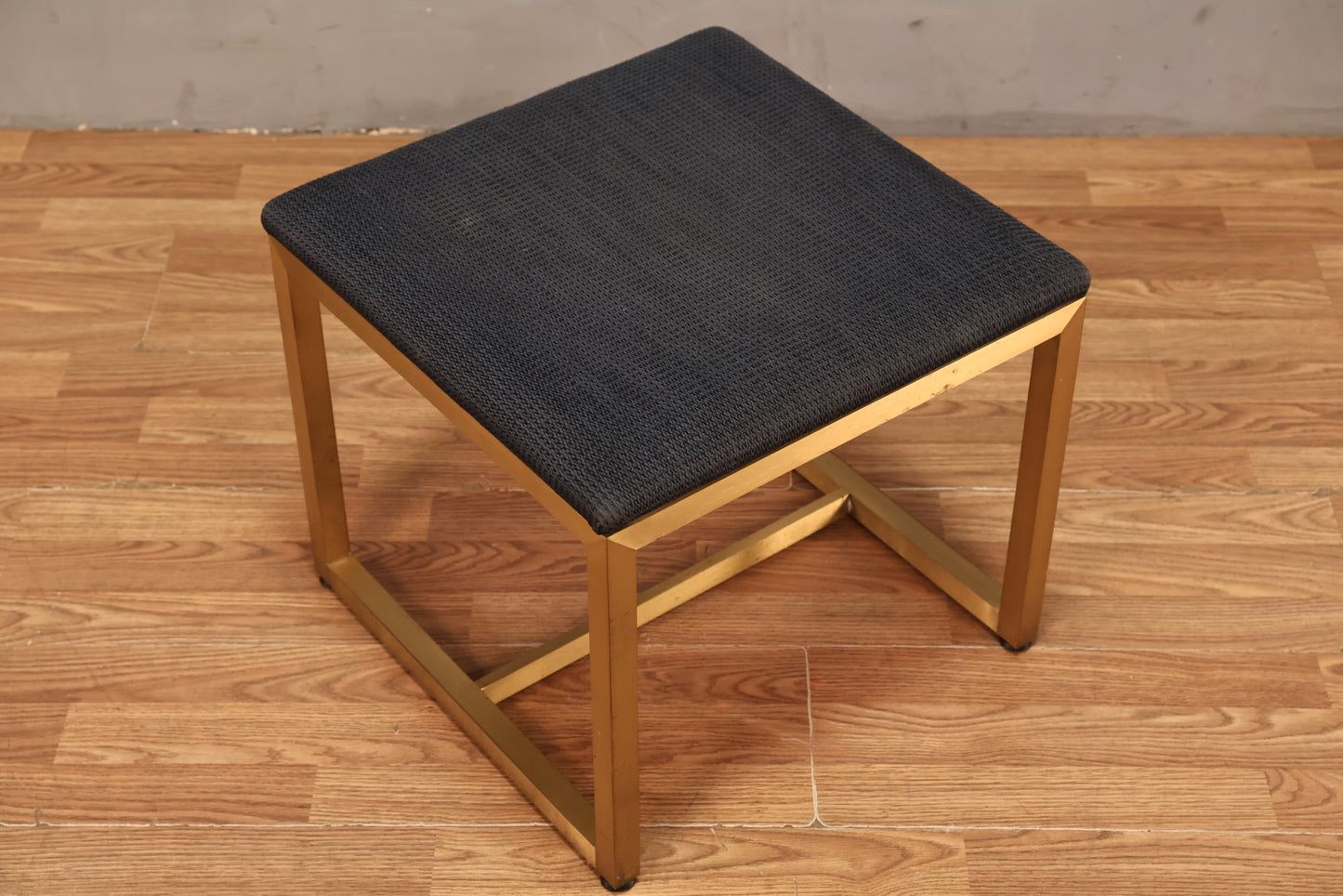 Navy & Brushed Brass Stool - ONLINE ONLY