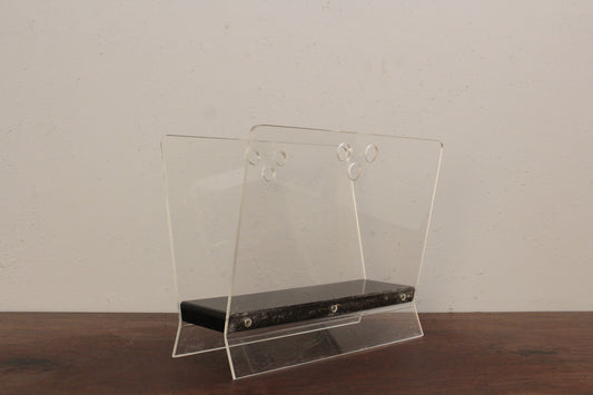 1960s Acrylic Magazine Caddy