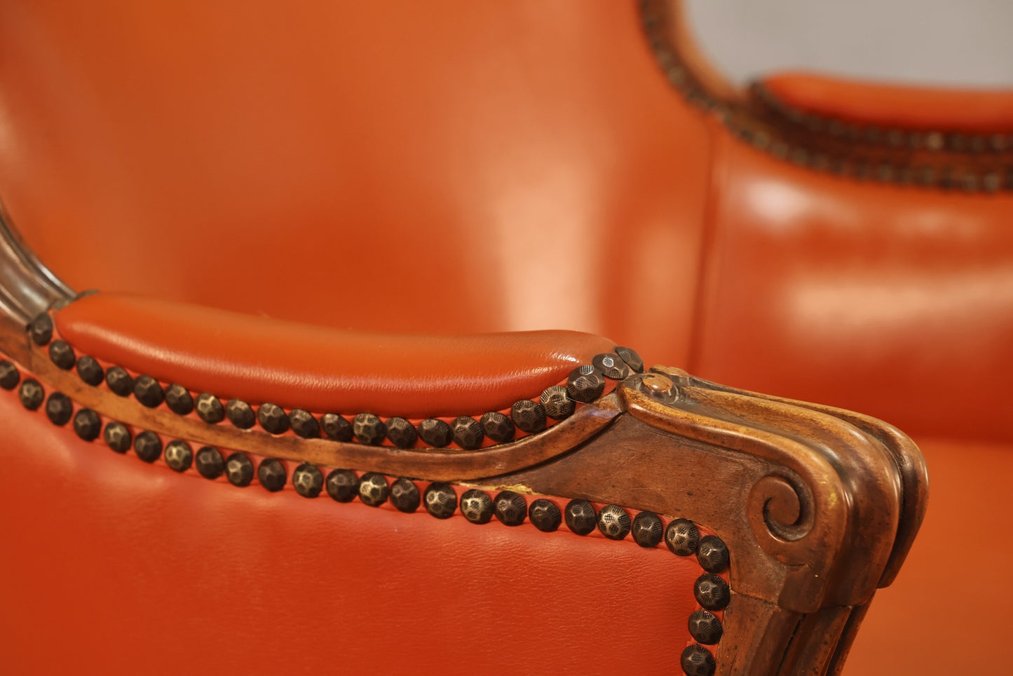 Papaya Vinyl Club Chair
