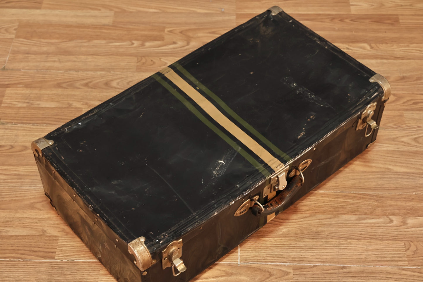 Tin Stripe Steamer Suitcase - ONLINE ONLY