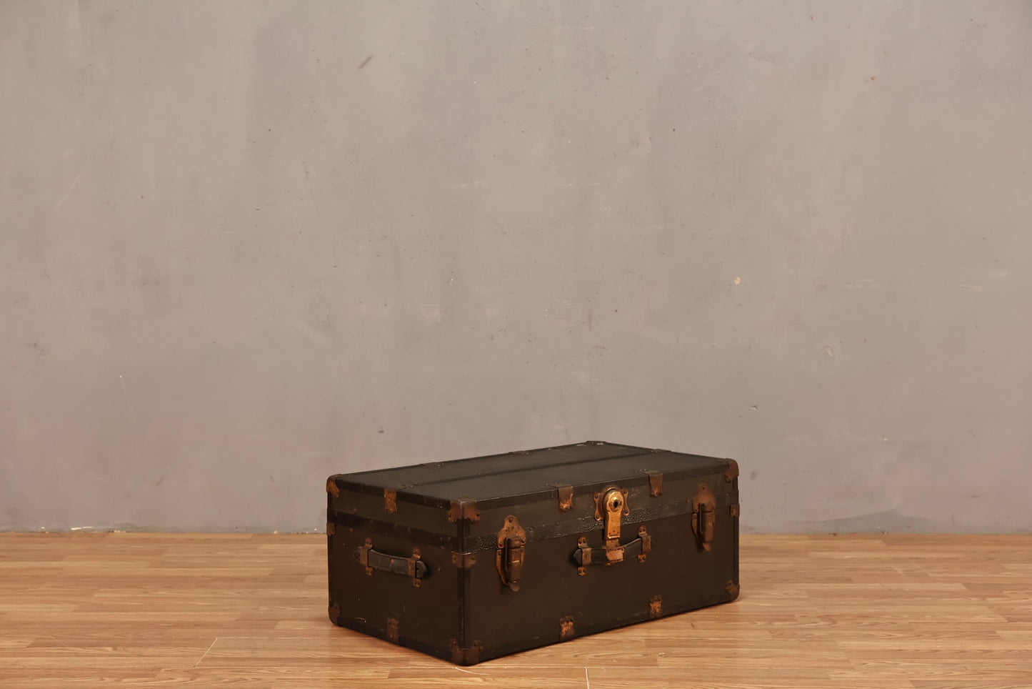 Low Slate Gray Steamer Trunk - ONLINE ONLY