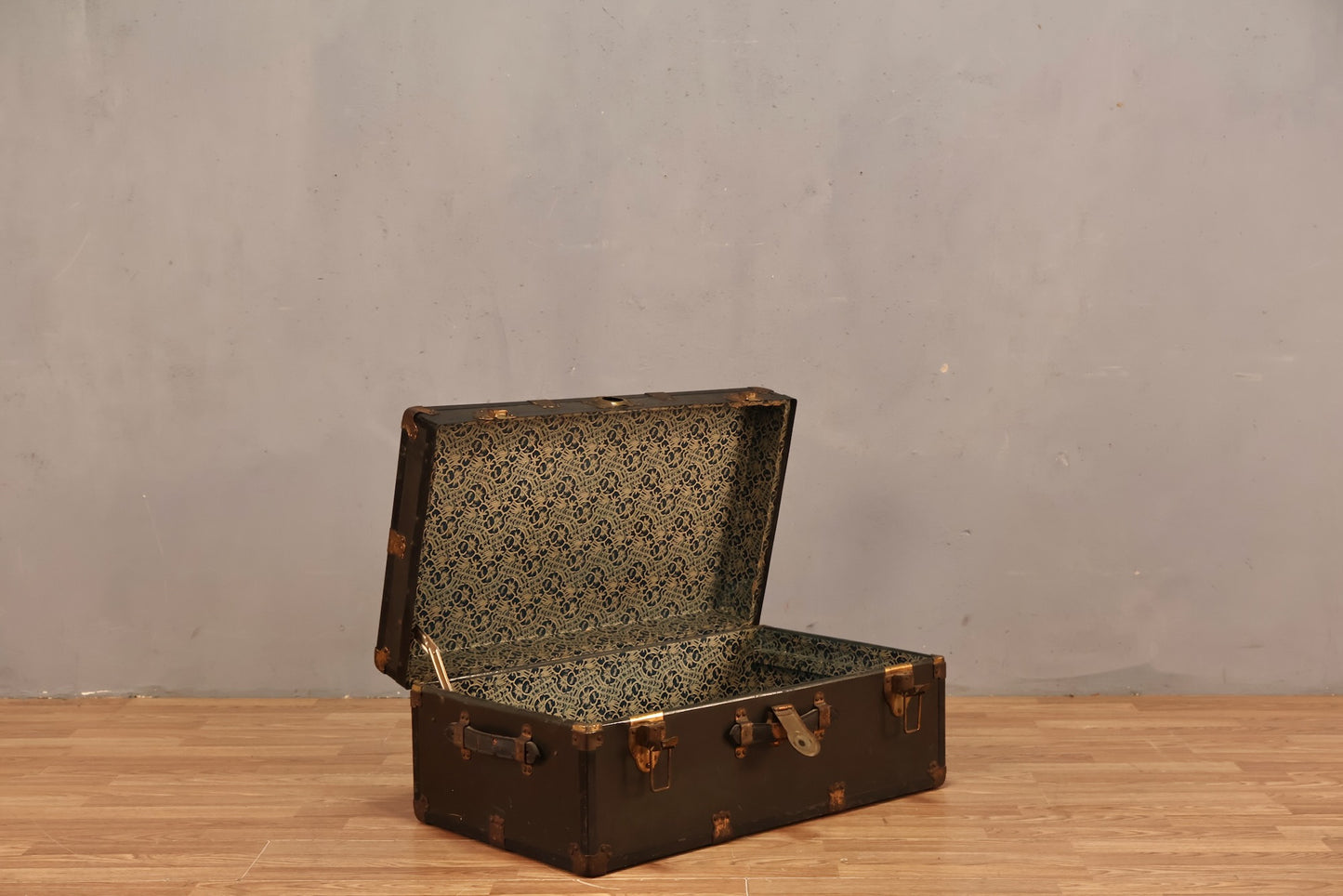 Low Slate Gray Steamer Trunk - ONLINE ONLY