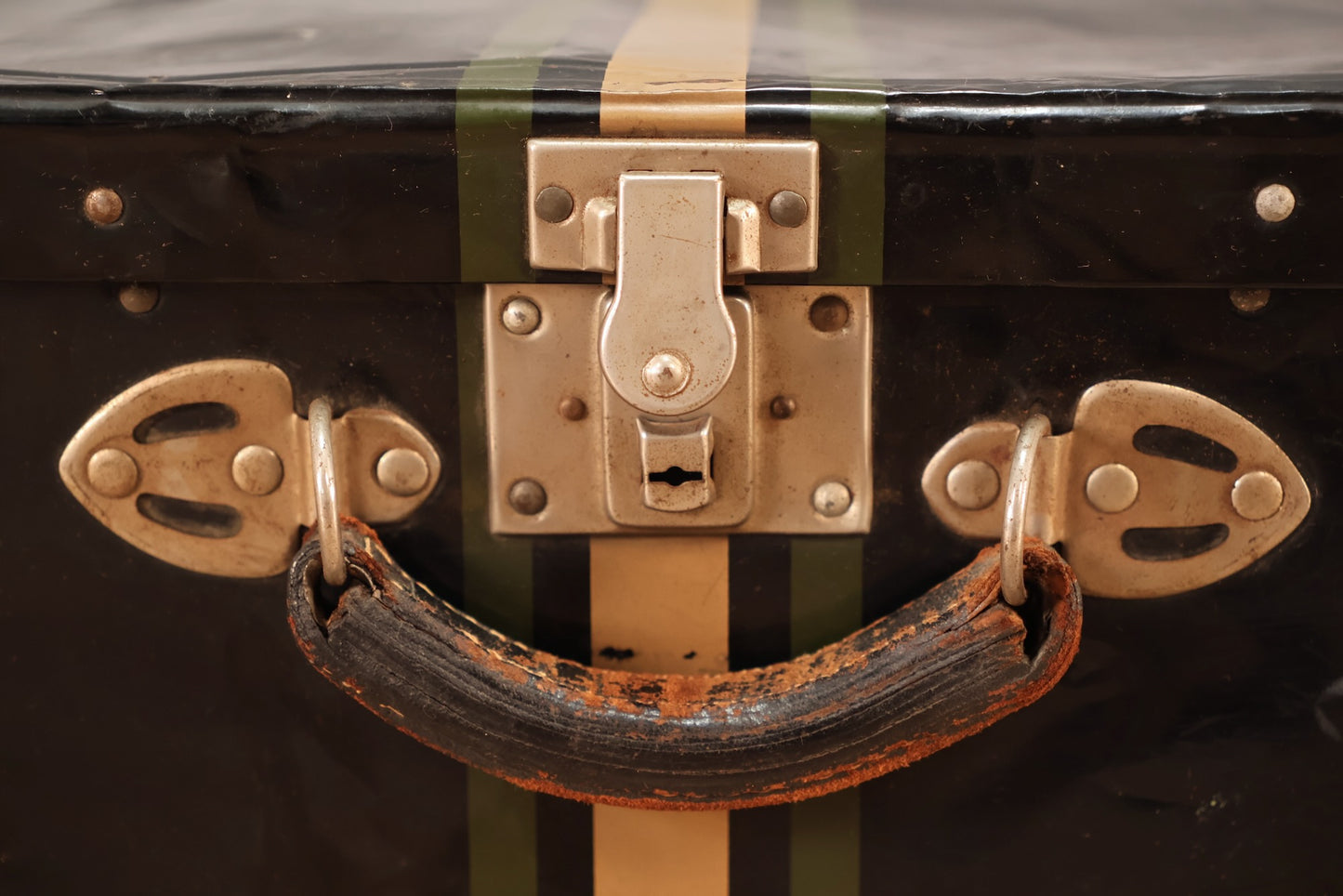 Tin Stripe Steamer Suitcase - ONLINE ONLY