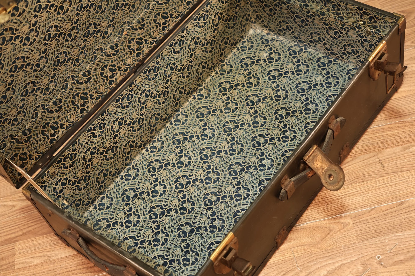 Low Slate Gray Steamer Trunk - ONLINE ONLY
