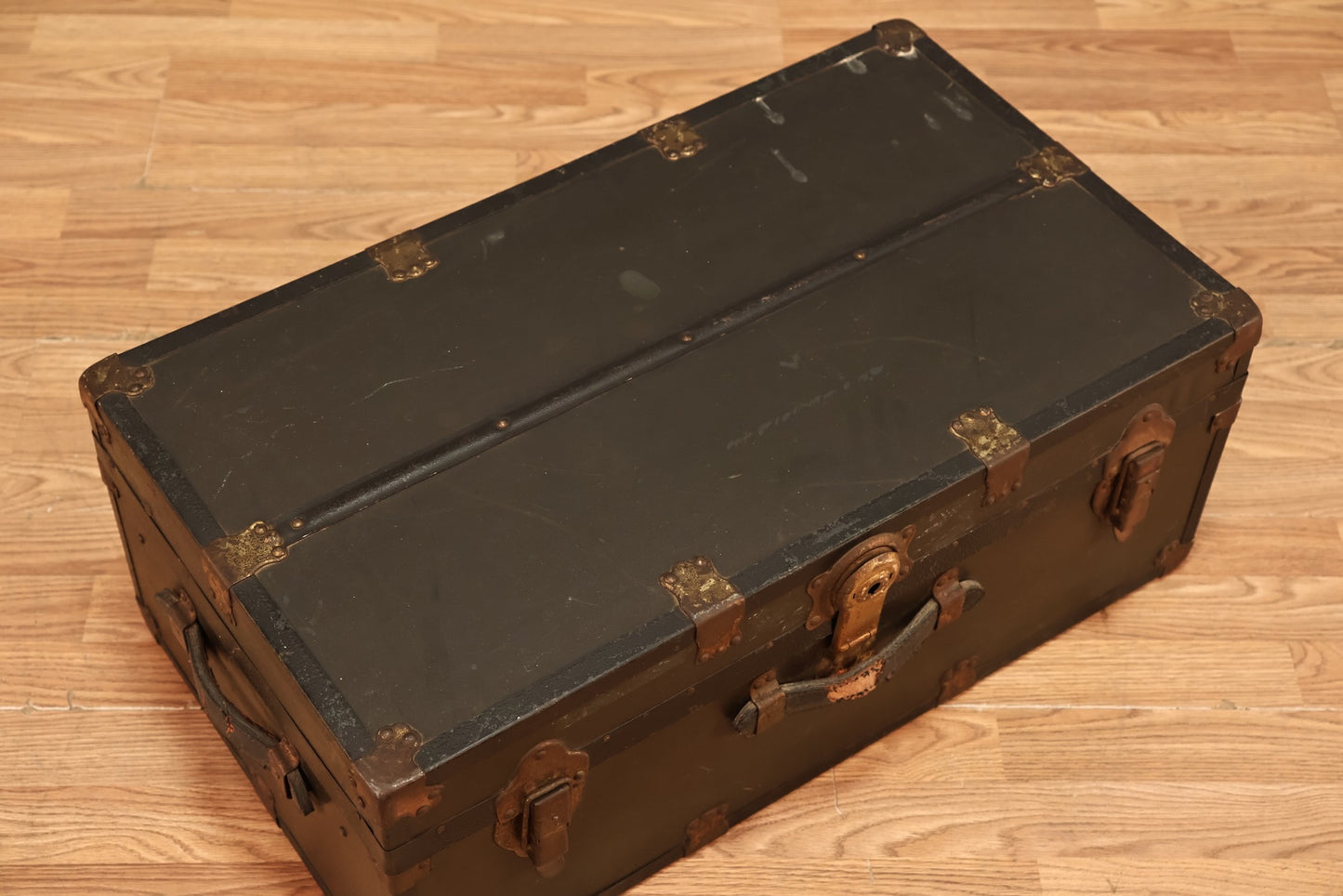 Low Slate Gray Steamer Trunk - ONLINE ONLY