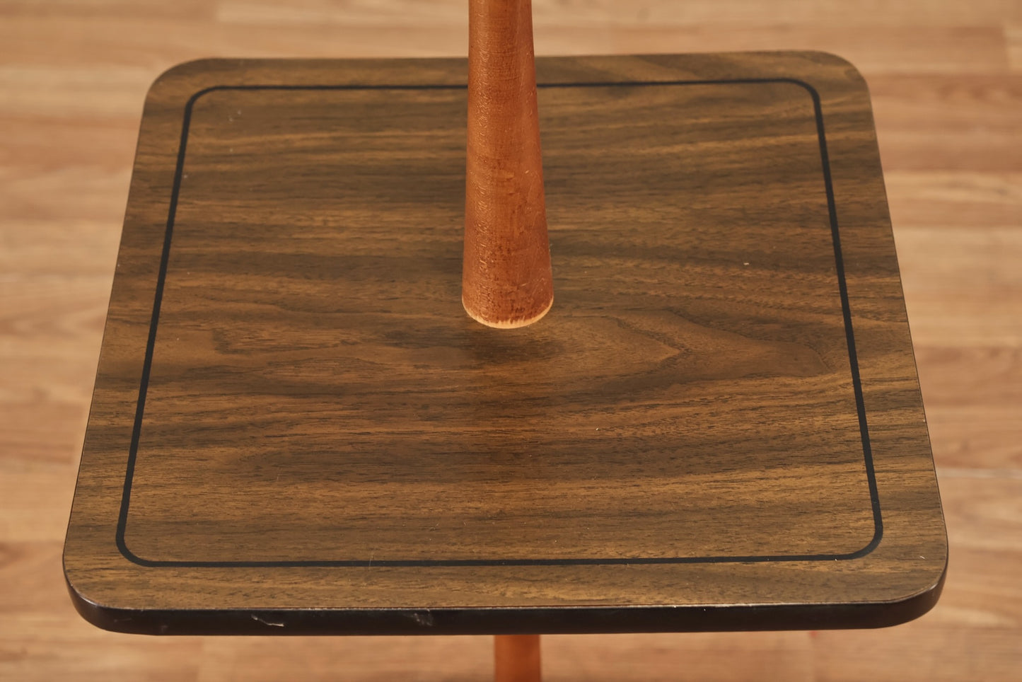 Mid Century Laminate Side Table Floor Lamp - ONLINE ONLY