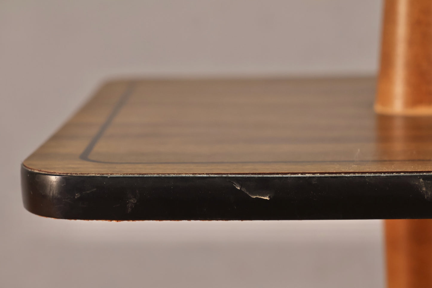 Mid Century Laminate Side Table Floor Lamp - ONLINE ONLY