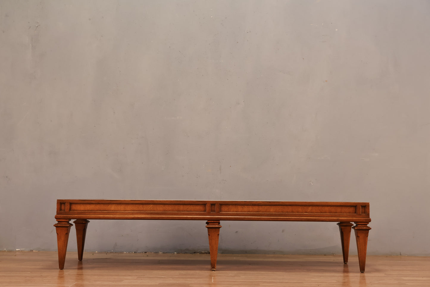 Neoclassical Walnut & Marble Coffee Table - ONLINE ONLY