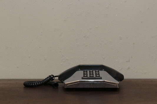 1980s TeleQuest Prism Silver Telephone