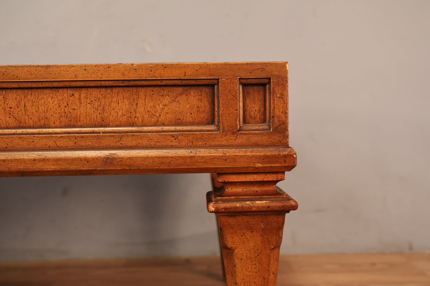 Neoclassical Walnut & Marble Coffee Table - ONLINE ONLY