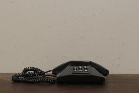 1980s TeleQuest Prism Black Telephone