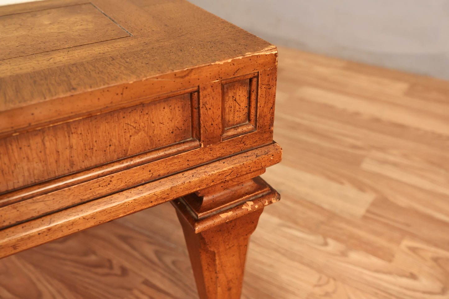 Neoclassical Walnut & Marble Coffee Table - ONLINE ONLY
