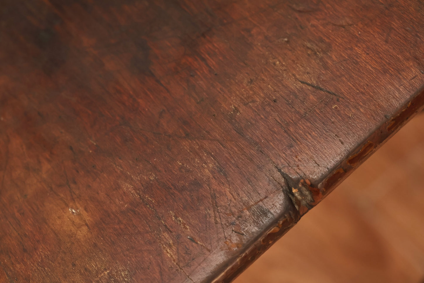 Antique Iron & Wood Desk with Folding Chair - ONLINE ONLY