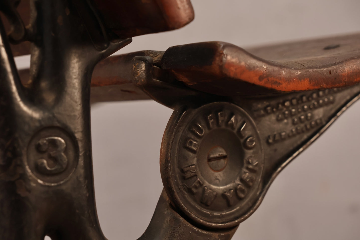 Antique Iron & Wood Desk with Folding Chair - ONLINE ONLY
